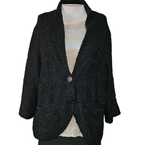 Black Cardigan Sweater Size XL - Picture 1 of 4